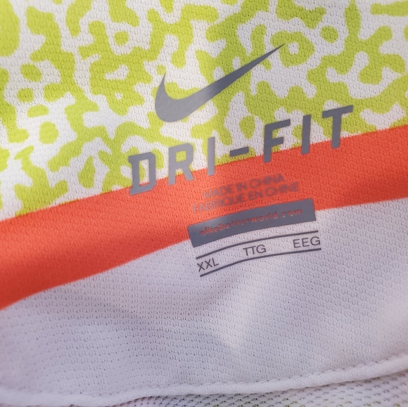 Nike Dri Fit Neon Striped Polo Shirt - Picture 5 of 5